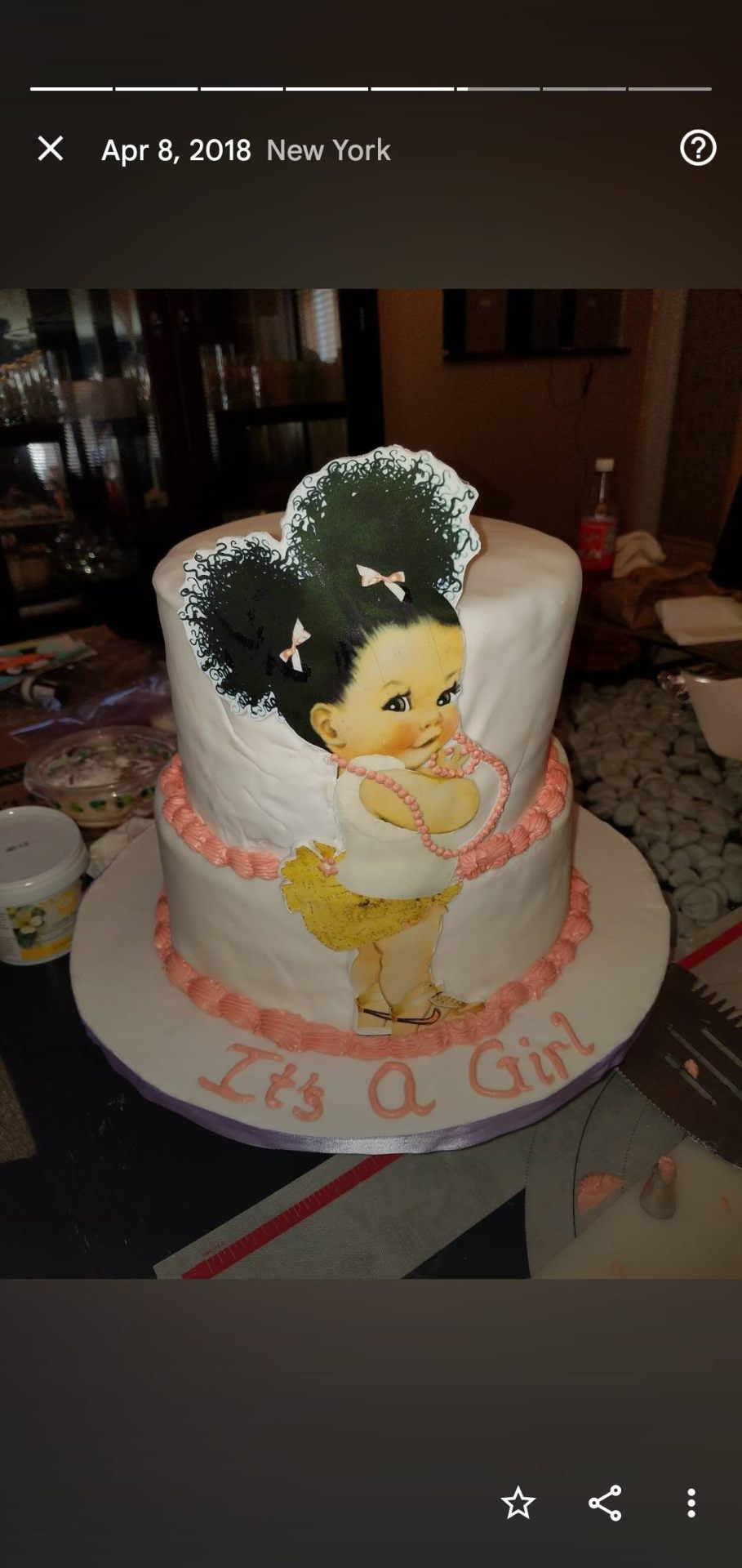 It's a girl baby shower cake